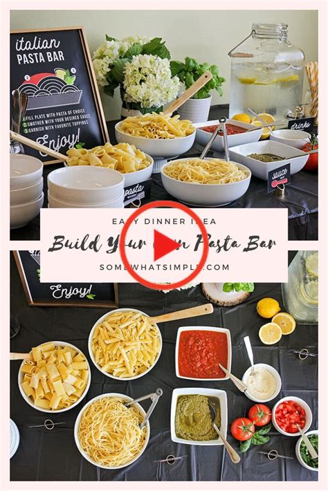Let the pasta sheets dry, about 10 minutes. Pasta Bar | Pasta bar, Party food bars, Food