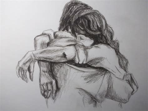 Pin By Patti Crowe On What Makes My Day Hugging Drawing Drawings Hugging Couple Drawing