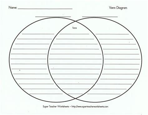 Free Printable Venn Diagram With Lines Kidsworksheetfun