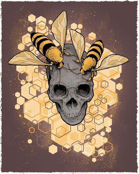 Bee Skull An Art Print By Scott Buon Inprnt