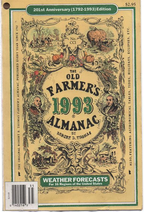 The Old Farmers Almanac 1993 Good Shape Vintage Etsy Old Farmers