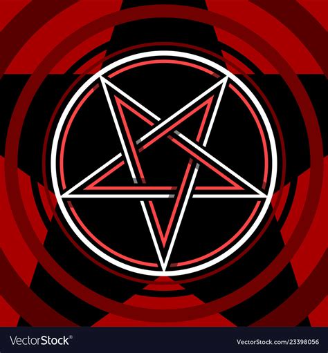 Pentagram Isolated Occultism Symbol Star In Vector Image