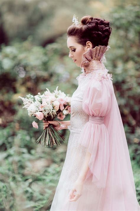 That's how you dress a lady. Styled Shoot: Utterly Romantic Pink Couture Wedding Dress ...