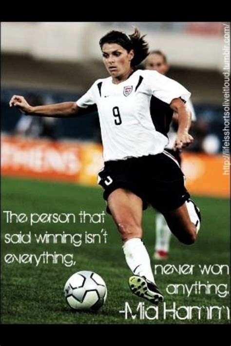Mia hamm sacrifice i am champion the vision of a champion is bent over, drenched in sweat, at the point of exhaustion, when nobody else is looking. MIA HAMM QUOTES image quotes at relatably.com