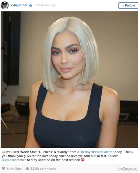 Kylie Jenner Has A New Platinum Blonde Bob Making It 13 Total Days She
