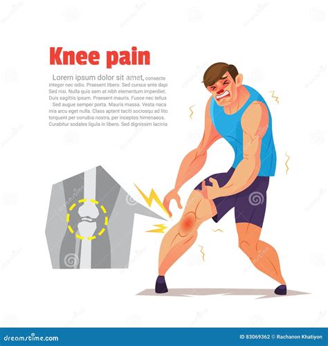 Knee Pain Cartoon