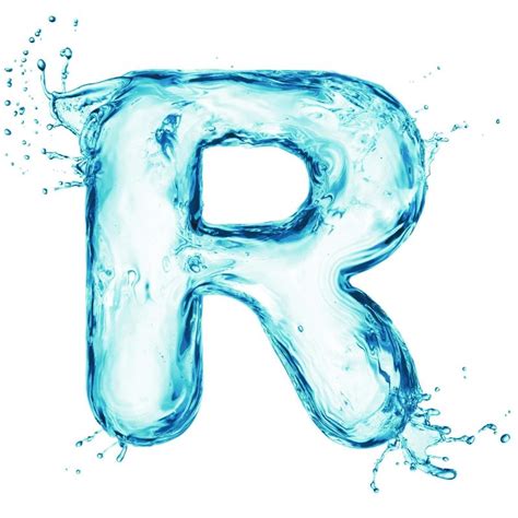 Water Text Font Alphabet Photos Water Art Stock
