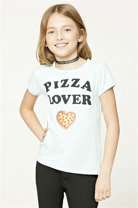 Forever 21 Girls A Knit Top Featuring A Pizza Lover And Pizza