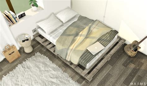 My Sims 4 Blog Pallet Floor Bed Blanket And Pillows By Mxims