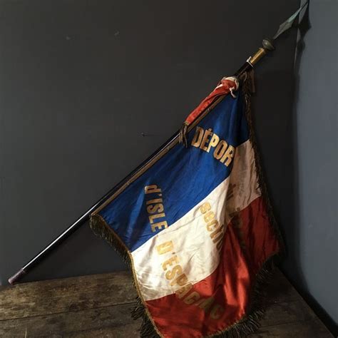 Vintage French Tricolore Trade Union Flag The Hoarde French Vintage