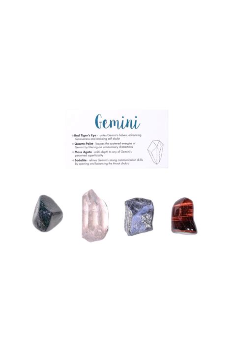 Gemini Crystal Set Gemini Zodiac Crystal Set Gemini T Etsy