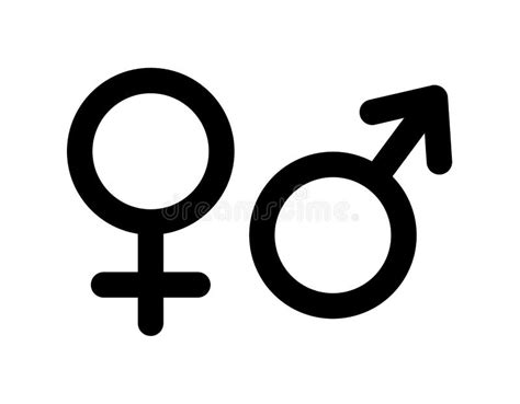 Símbolo Sexual Masculino E Feminino Ilustração Do Vetor Ilustração De Isolado Pares 158755109