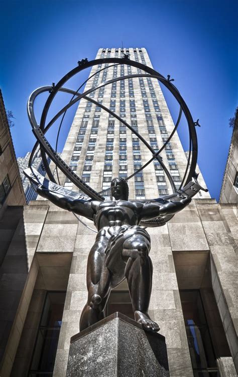 Atlas Statue Rockefeller Center In Midtown Manhattan New York City