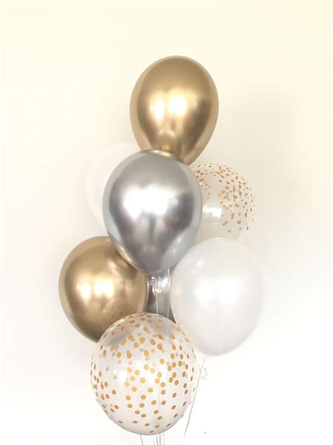 Silver And Gold Balloons Gold And Silver Balloons Gold And White