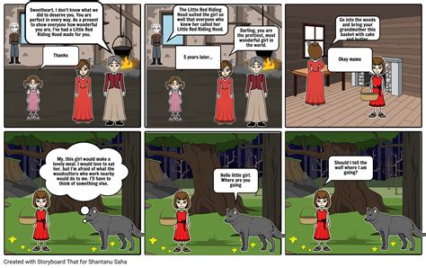 Little Red Riding Hood Story Board