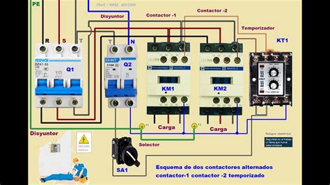 Esquema Dse 2 Contactores Trifasicos Temporizado Youtube