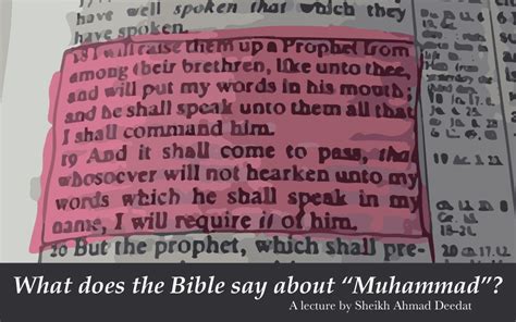 What Does The Bible Say About Muhammad By Sheikh Ahmed