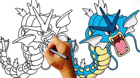 How To Draw Gyrados Step By Step Pokemon Drawing Lesson Youtube