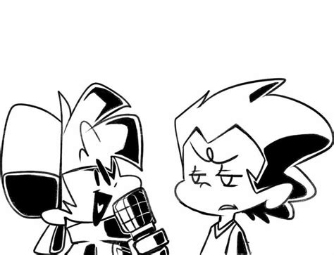 Boyfriend and Pico in FN para Colorir