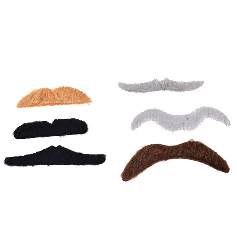 Fake Mustache Self Adhesive Costume Party Fancy Moustache A Set Of 12 Stylish In Glow Party