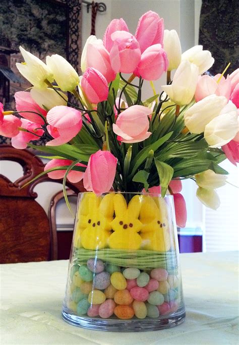 Easter Arrangement Bought Vase And Flowers At Michaels Candy Is 9