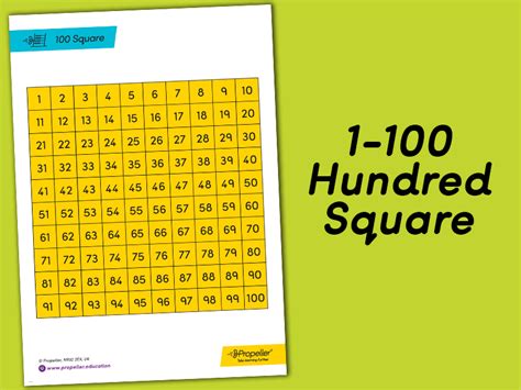1 100 Hundred Square Teaching Resources