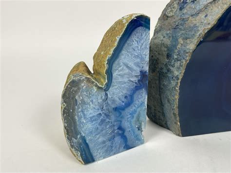 Set Of Four Polished Geode Bookends