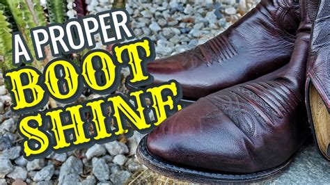 Cow Boy Boot Shine Boot Shine Asmr Dan Post Youtube