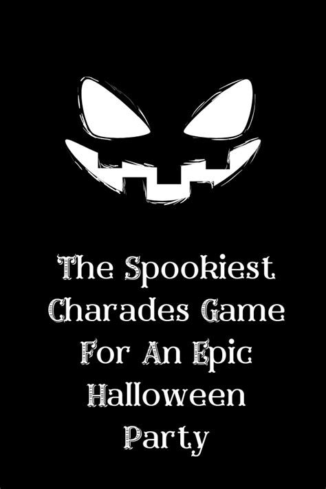 Fun Halloween Game Funny Halloween Party Charades Game