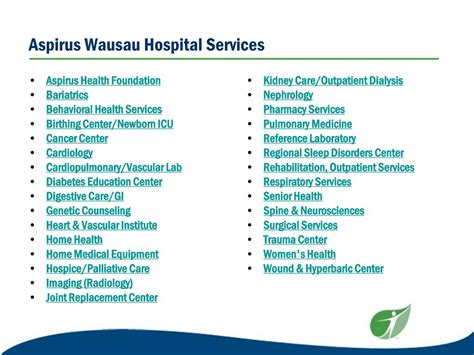 Ppt Welcome To Aspirus Wausau Hospital Powerpoint Presentation Free