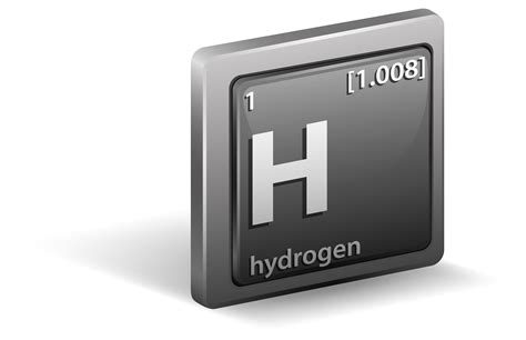 Hydrogen Chemical Element Chemical Symbol With Atomic Number And