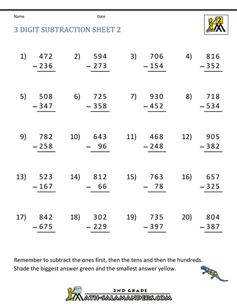 Subtracting Digit Numbers Worksheet 12705 Hot Sex Picture