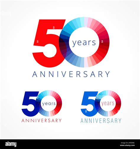50 years old celebrating logo concept illustration of anniversary numbers 50 th shining