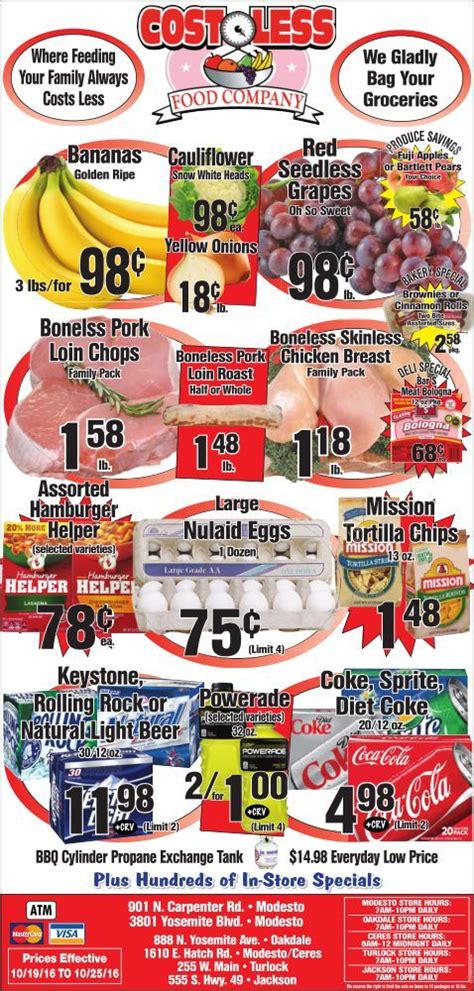 The best transportation option in this part of the modesto metropolitan area is usually driving. Cost Less Food Ad - http://www.myweeklyads.net/cost-less ...