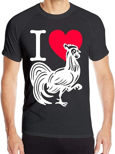 I Love Heart Cock 1 Mens Short Sleeve T Shirt Quick Dry Outdoor Sports