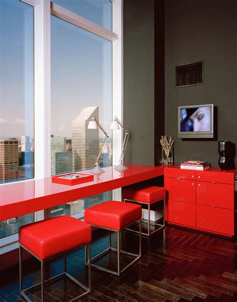 Manhattan Bachelors Sky Lounge Contemporary Home Office New York