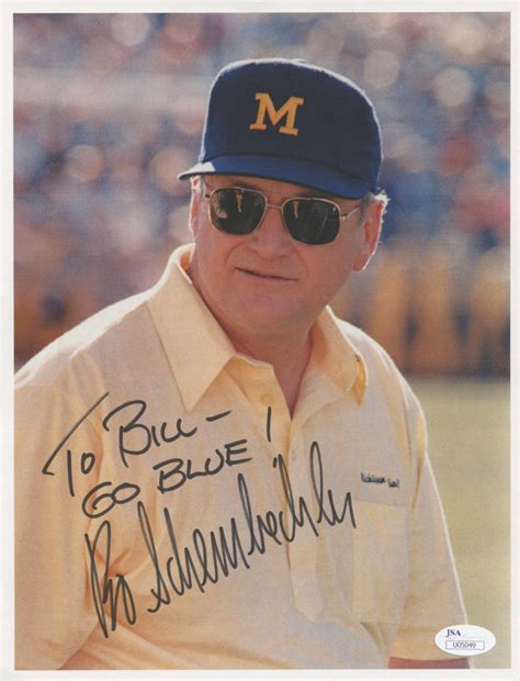 If bo was here today, this is what he'll say. Bo Schembechler Signed Michigan Wolverines 8x10 Photo ...