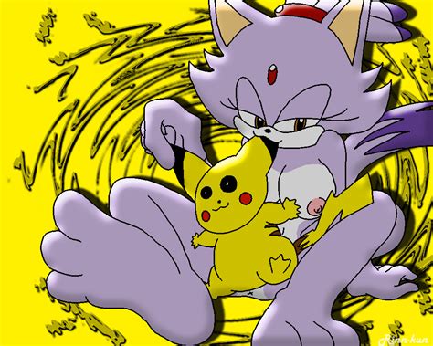 Rule 34 Blaze The Cat Crossover Pikachu Pokemon Rinn Kun Sonic