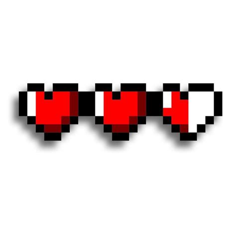 8 Bit Hearts Pixel Art Art Minecraft Pixel Art