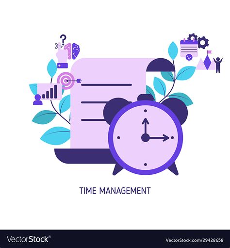 Time Management Concept Royalty Free Vector Image