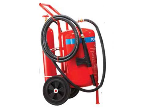 A fire extinguisher is an active fire protection device used to extinguish or control a fire, often in emergency situations. SRI 50kg Wheeled ABC Cartridge Type Extinguisher - FireSafe