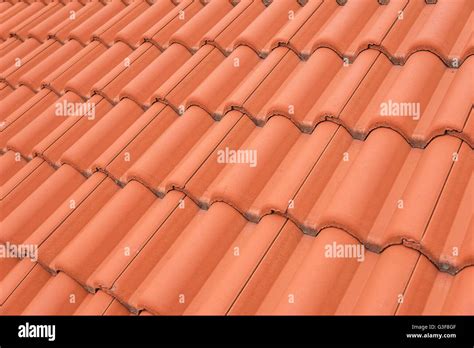 Close Up Of Roof Tiles Red Roof Texture Stock Photo Alamy