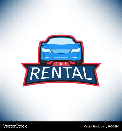 Template Of Car Rental Logo Royalty Free Vector Image