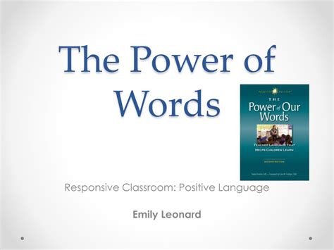 Ppt The Power Of Words Powerpoint Presentation Free Download Id