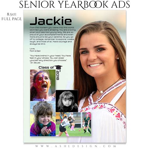Senior Yearbook Ads For Photoshop Through The Years Ashedesign