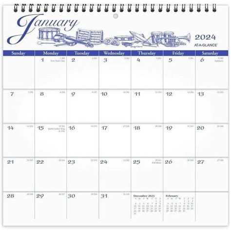 Aagg100017 At A Glance Illustrators Edition Monthly Wall Calendar