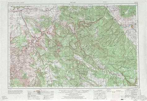 Moab Topographic Map Co Ut Usgs Topo 1250000 Scale