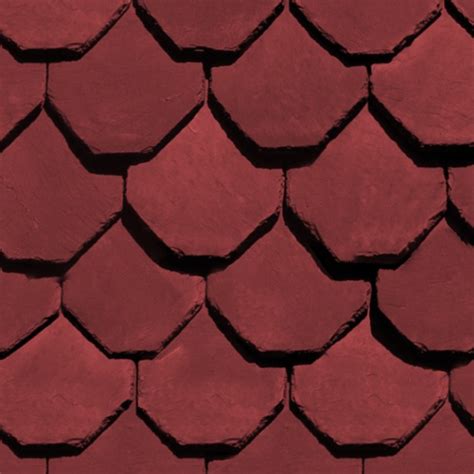 Red Slate Roofing Texture Seamless 03959