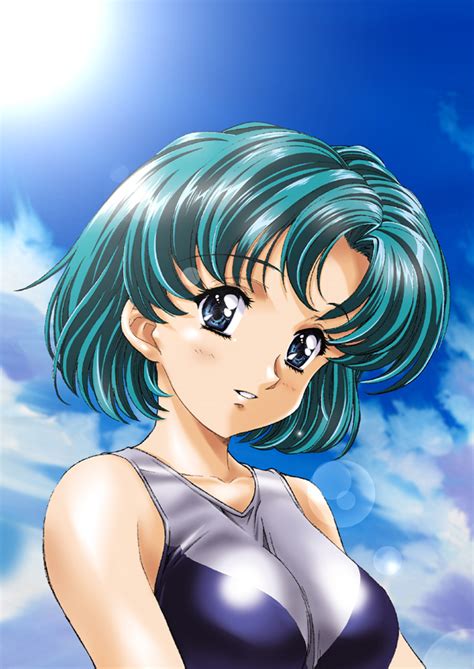 Kawarajima Kou Mizuno Ami Bishoujo Senshi Sailor Moon S Style Girl Blue Eyes Blue
