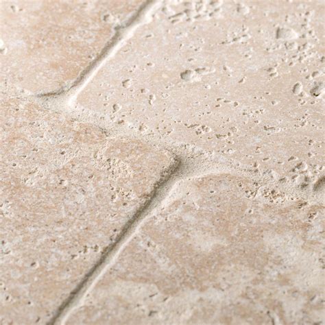 Jeffrey Court 4 In X 4 In Light Travertine Tumbled Wall Tile 9 Pack